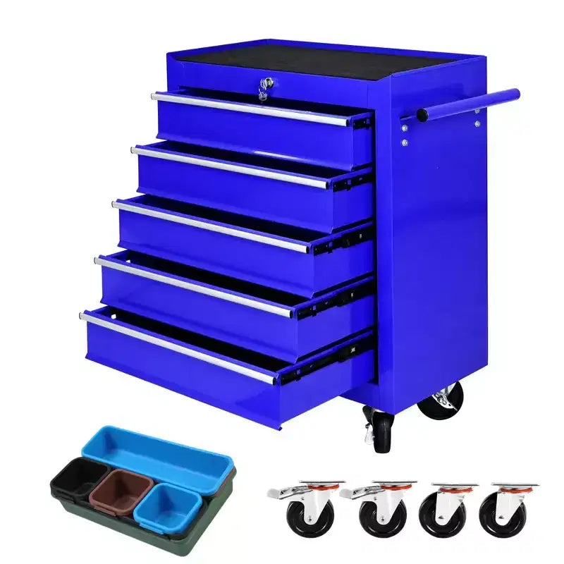 5-Drawer Rolling Tool Chest with Wheels