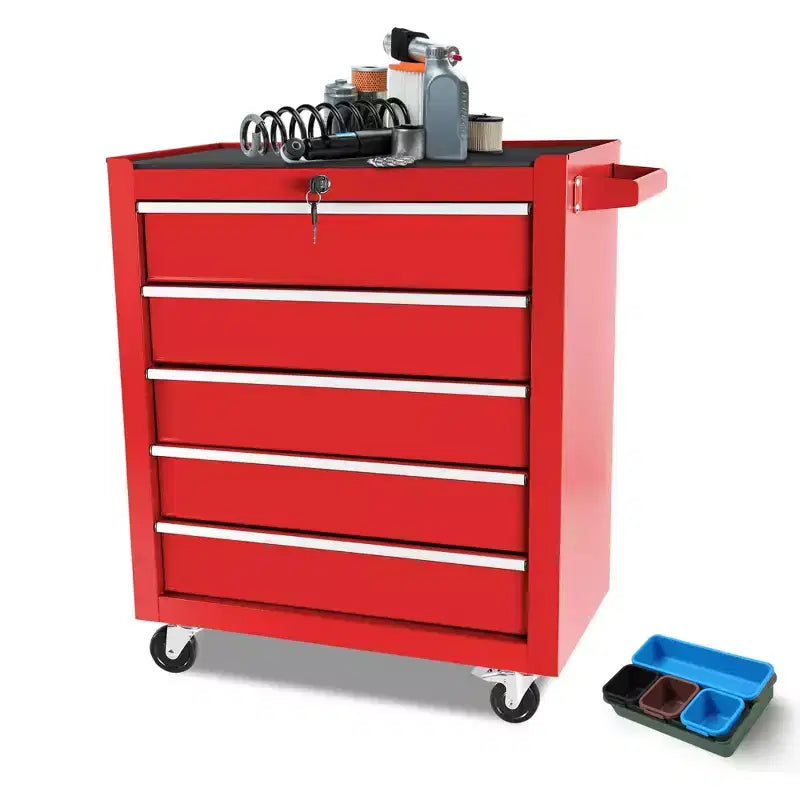 5-Drawer Rolling Tool Chest with Wheels