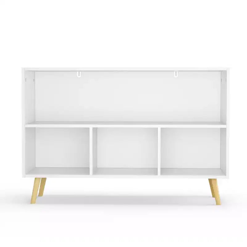 Étagère à Livres pour Enfants avec Tiroirs en Tissu Pliables et Meuble de Rangement pour Jouets, Blanc et Rose