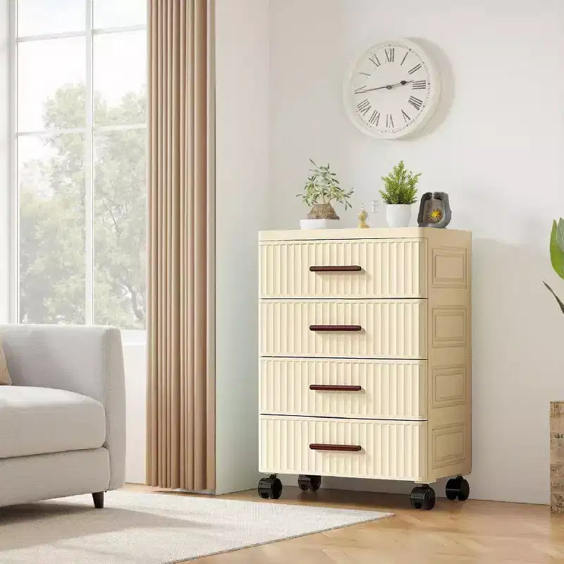 Meuble de rangement à tiroirs en plastique avec roulettes, organisateur de rangement roulant pour chambre, bureau et maison
