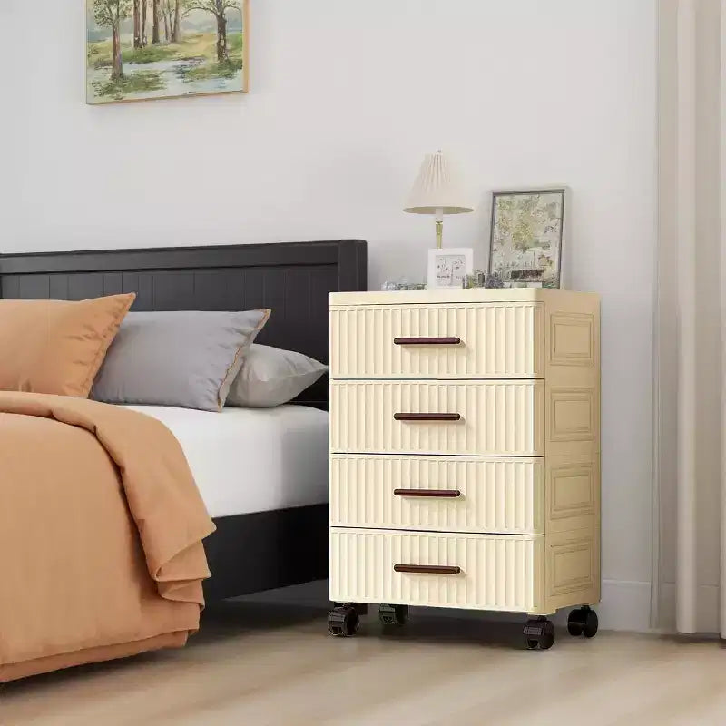 Meuble de rangement à tiroirs en plastique avec roulettes, organisateur de rangement roulant pour chambre, bureau et maison