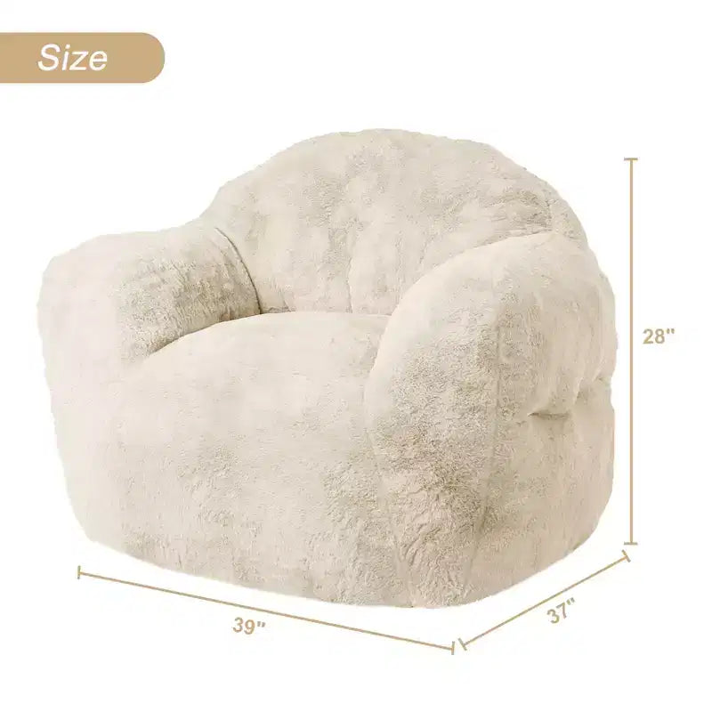 Pouf géant pour chambre et salon, beige