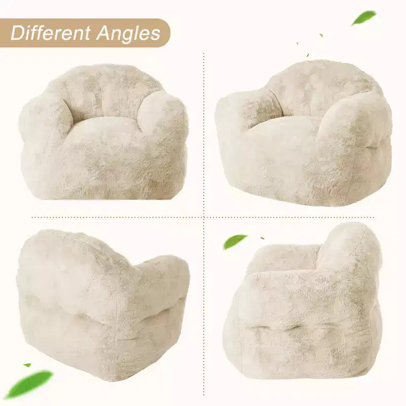 Pouf géant pour chambre et salon, beige