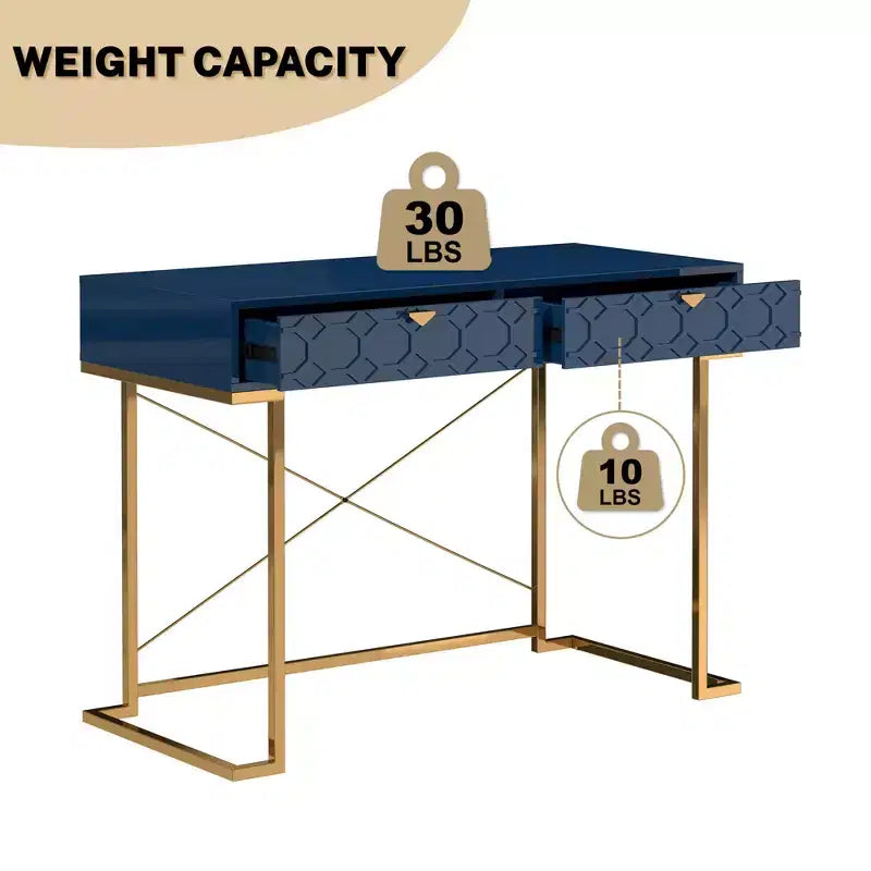 Console / Bureau de 42 po avec 2 tiroirs