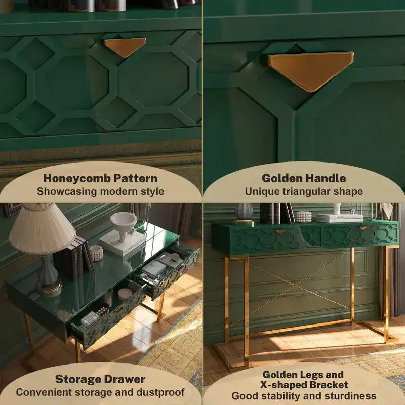 Console / Bureau de 42 po avec 2 tiroirs