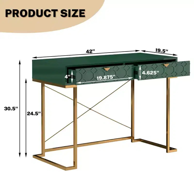 Console / Bureau de 42 po avec 2 tiroirs