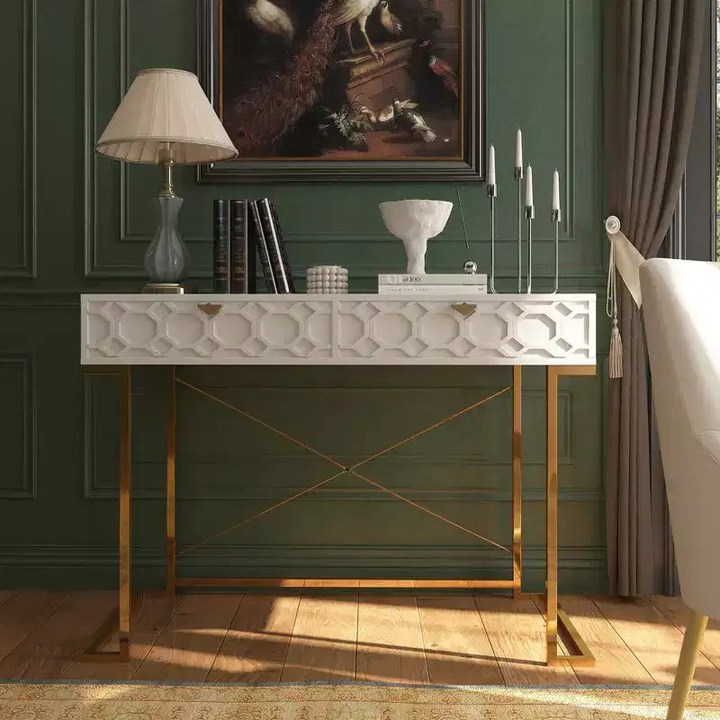 Console / Bureau de 42 po avec 2 tiroirs