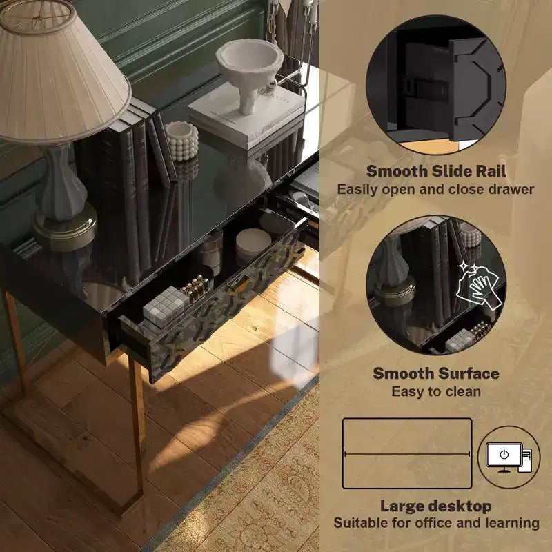 Console / Bureau de 42 po avec 2 tiroirs