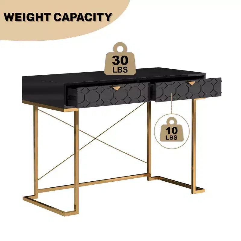 Console / Bureau de 42 po avec 2 tiroirs