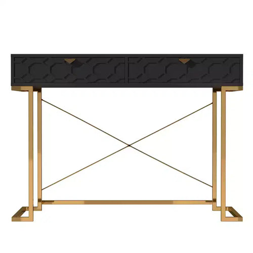 CLIHOME 42-in Modern/Contemporary Console Table, Writing Desk with 2 Drawers