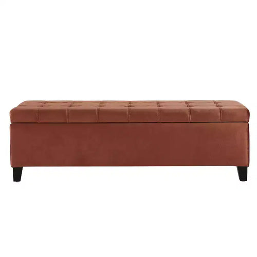 Banc ottoman rectangulaire de 50 pouces avec rangement caché