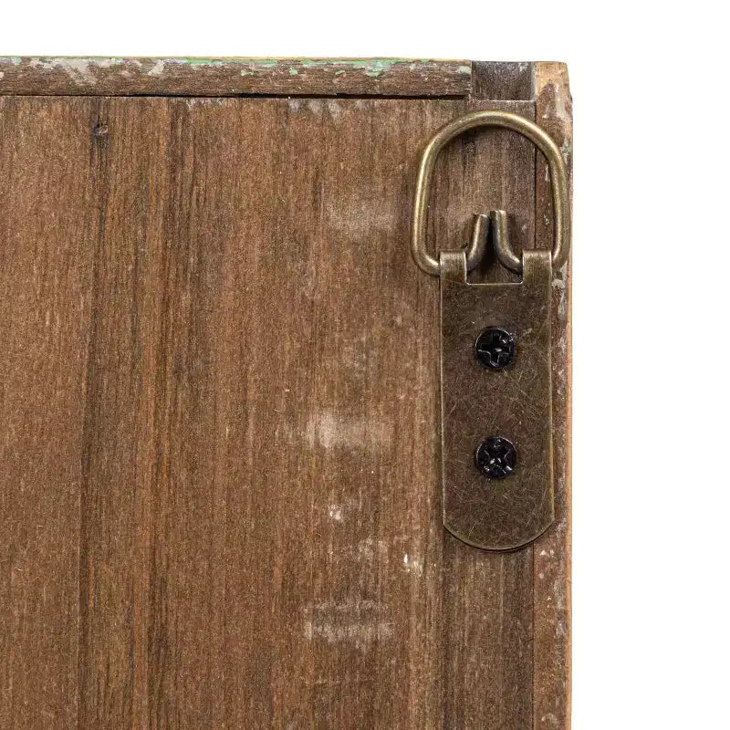 Armoire murale en bois blanc antique avec 3 étagères