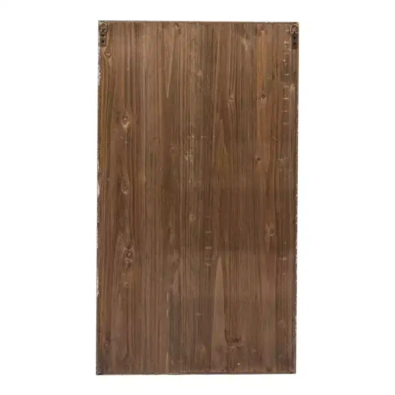 Armoire murale en bois blanc antique avec 3 étagères