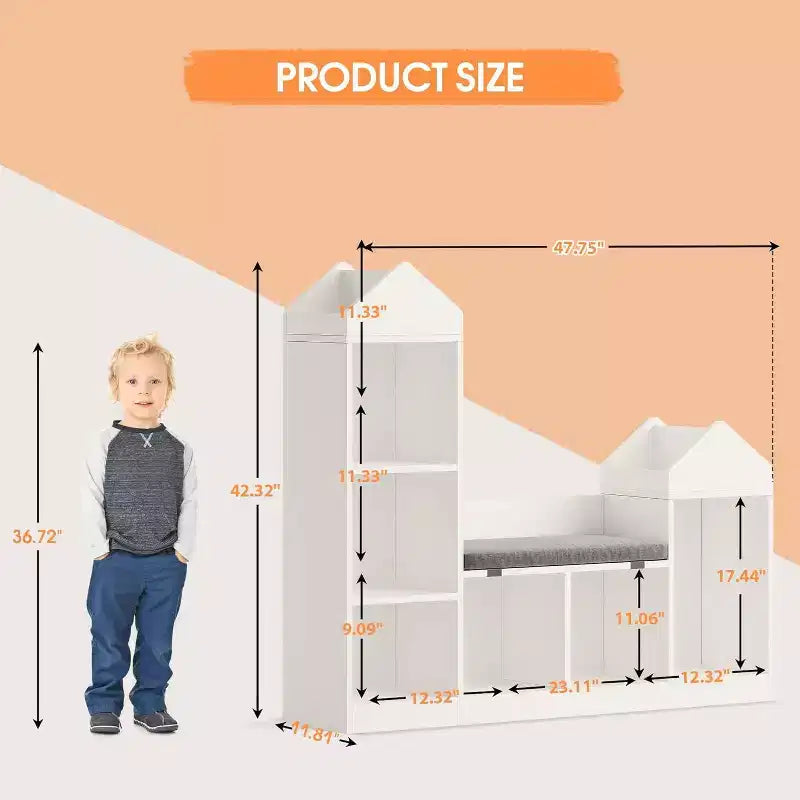 Kids Loft Bed with Slide, Desk & Storage Shelves, Twin Size Wooden Bunk Bed for Boys & Girls Bedroom