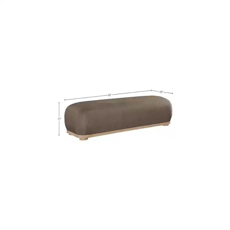 Banc Calum en tissu chenille