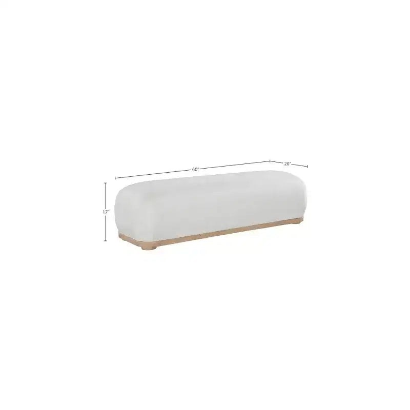 Banc Calum en tissu chenille