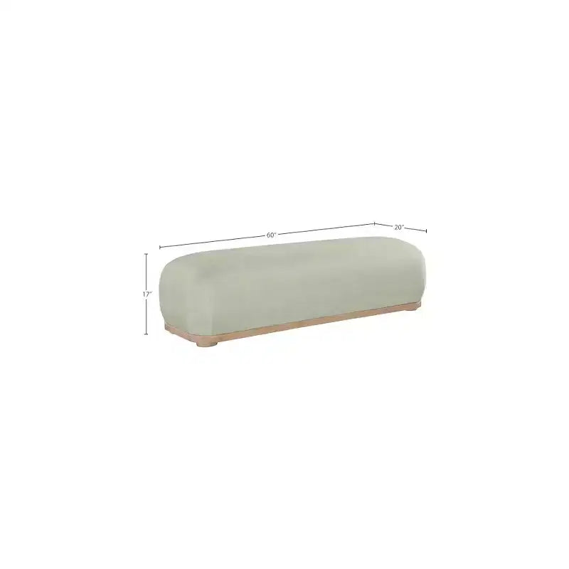 Banc Calum en tissu chenille