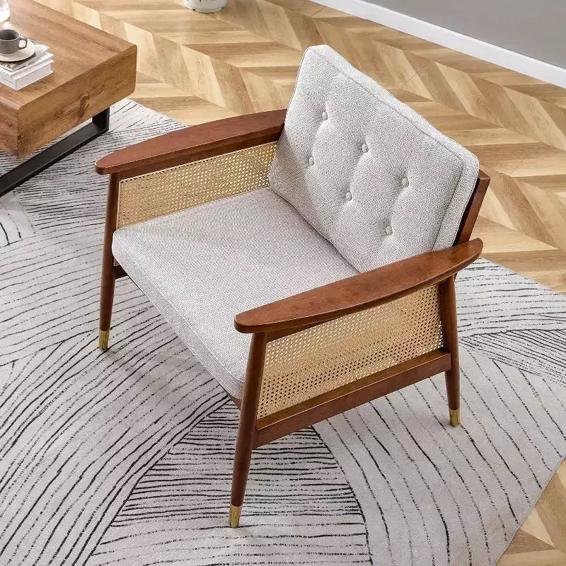 Upholstered Accent Chair, Single Seat for Living Room, Bedroom & Reading Nook