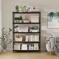 Étagères de rangement robustes à 5 niveaux pour garage, support utilitaire métallique réglable 122 cm L x 46 cm l x 185 cm H, capacité de 1746 kg, noir