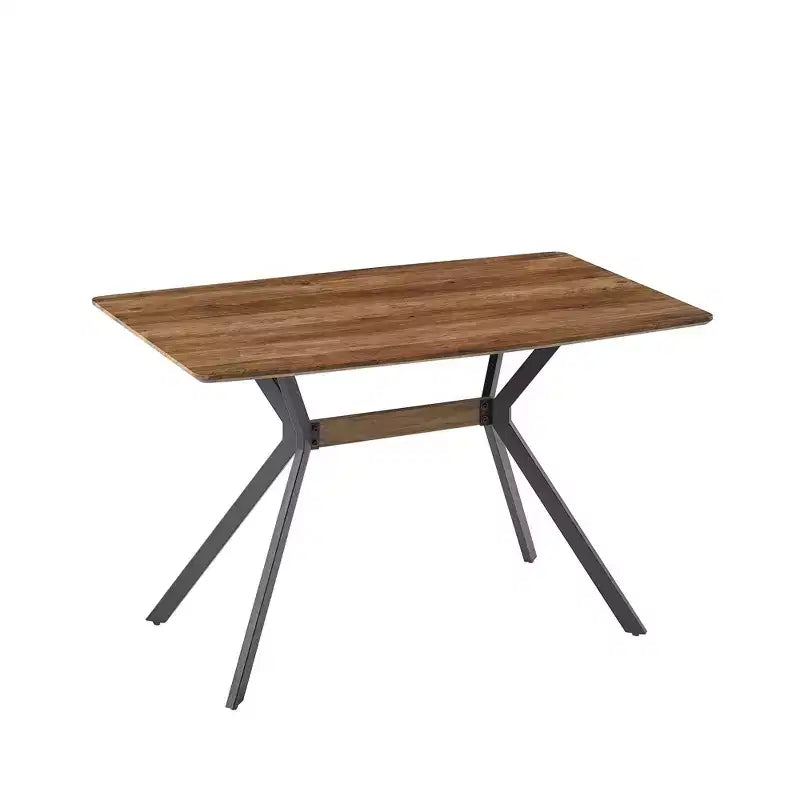Modern Minimalist Wood Dining Table, Rectangular Kitchen Table for Dining Room, 4-6 Person Seating