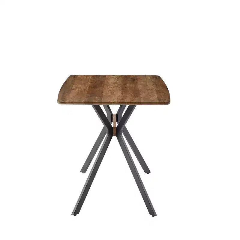Modern Minimalist Wood Dining Table, Rectangular Kitchen Table for Dining Room, 4-6 Person Seating