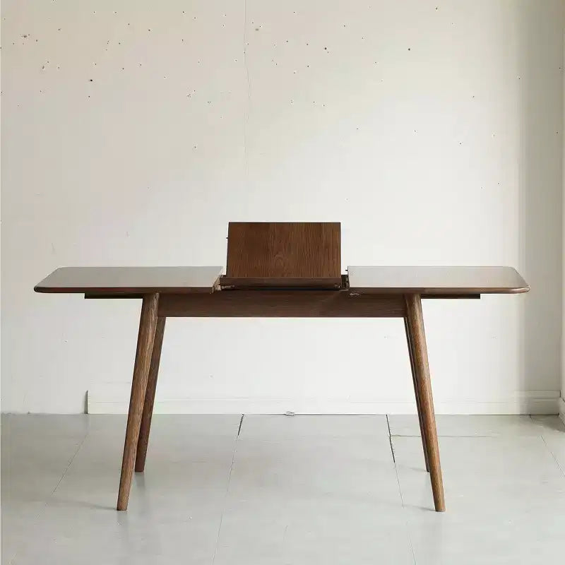 Modern Minimalist Wood Dining Table, Rectangular Kitchen Table for Dining Room, 4-6 Person Seating