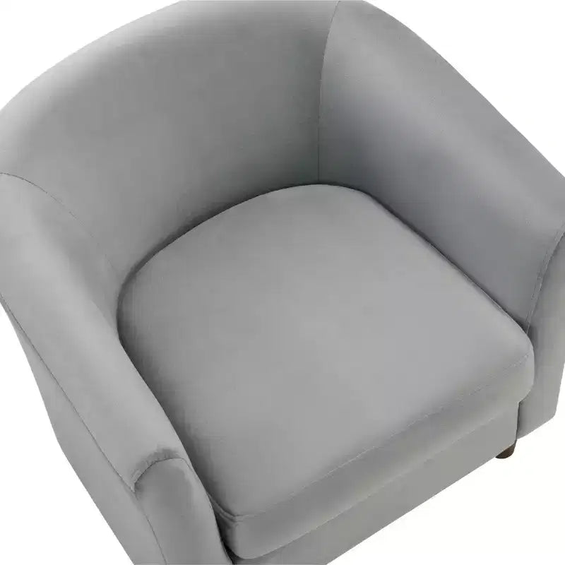 Fauteuil en velours avec pouf, fauteuil barillet moderne pour salon, chambre à coucher