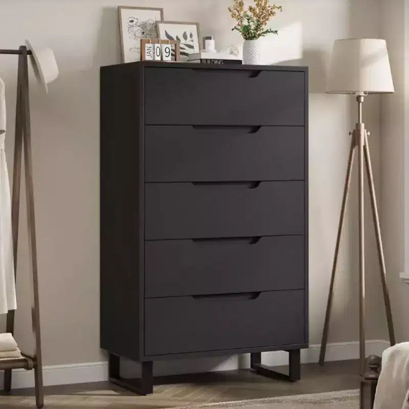 5 Dresser for Bedroom, 51 Tall Dresser, Freestanding Vertical Drawer Cabinet with Storage, Wooden Closet Storage Chest for Living Room, Hallway