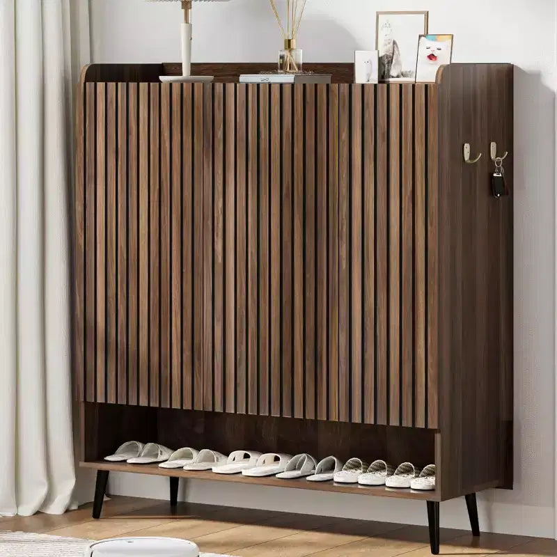 Large Shoe Cabinet with 3 Doors, Adjustable Shelves, Shoe Organizer for Hallway, Entryway, Living Room