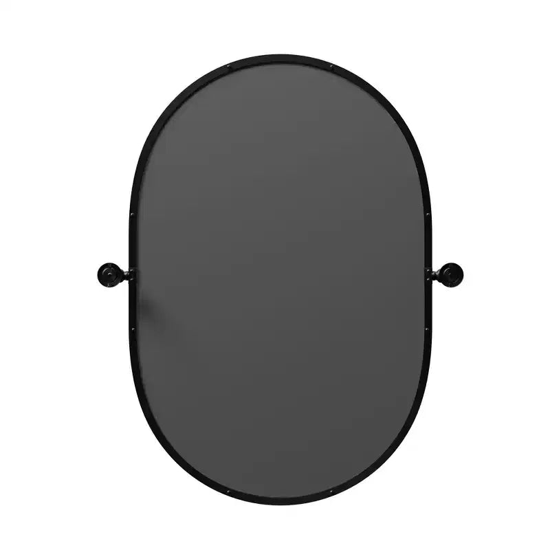 31 In.H x 24 In.W Black Iron Wall Mirror