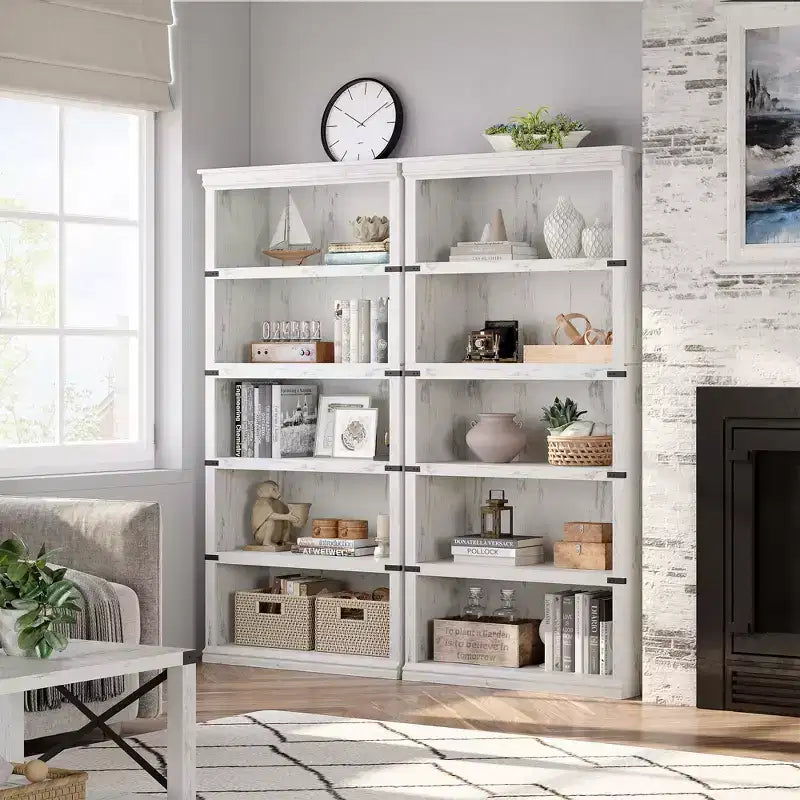 5-Tier Bookcase with Open Shelves