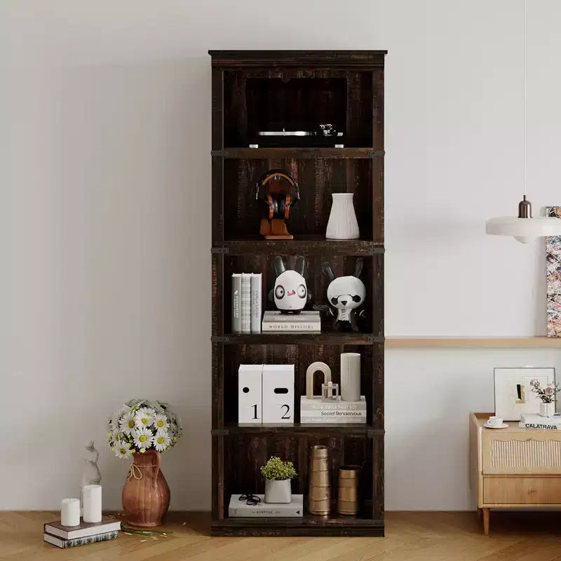 5-Tier Bookcase with Open Shelves
