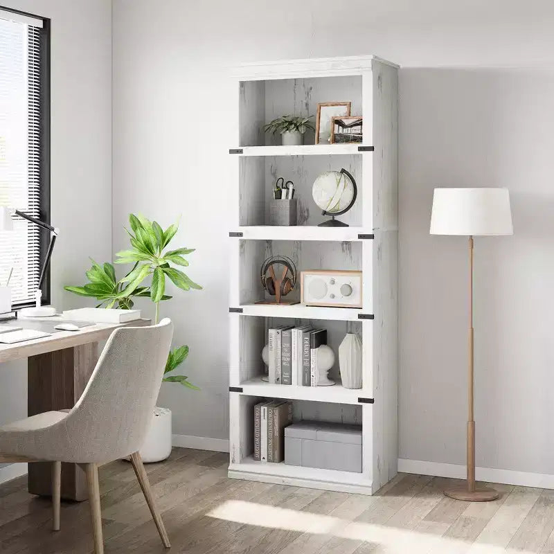 5-Tier Bookcase with Open Shelves
