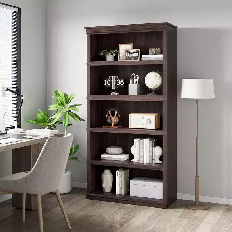 5-Tier Bookcase with Open Shelves