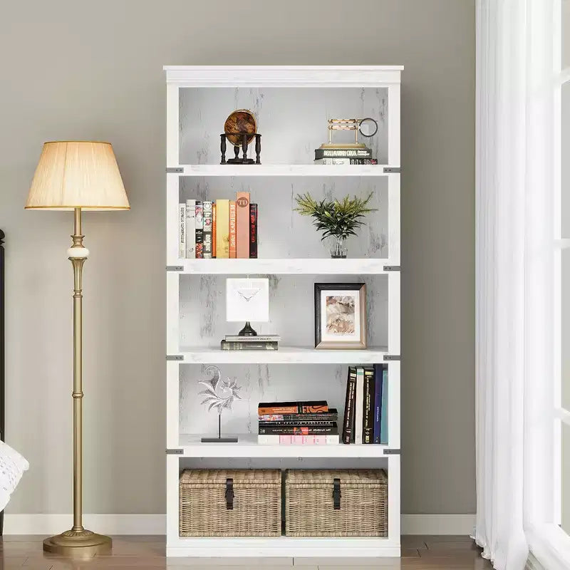 5-Tier Bookcase with Open Shelves