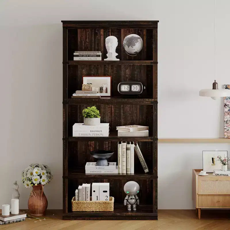 5-Tier Bookcase with Open Shelves