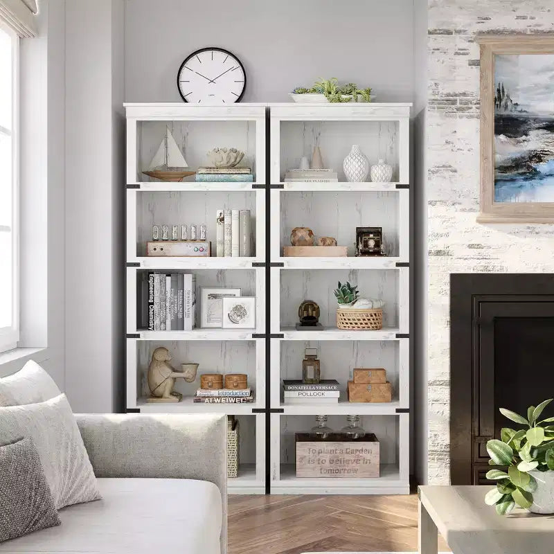 5-Tier Bookcase with Open Shelves