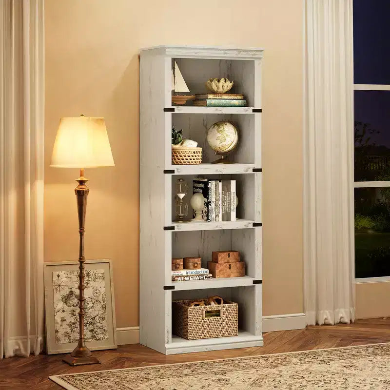 5-Tier Bookcase with Open Shelves